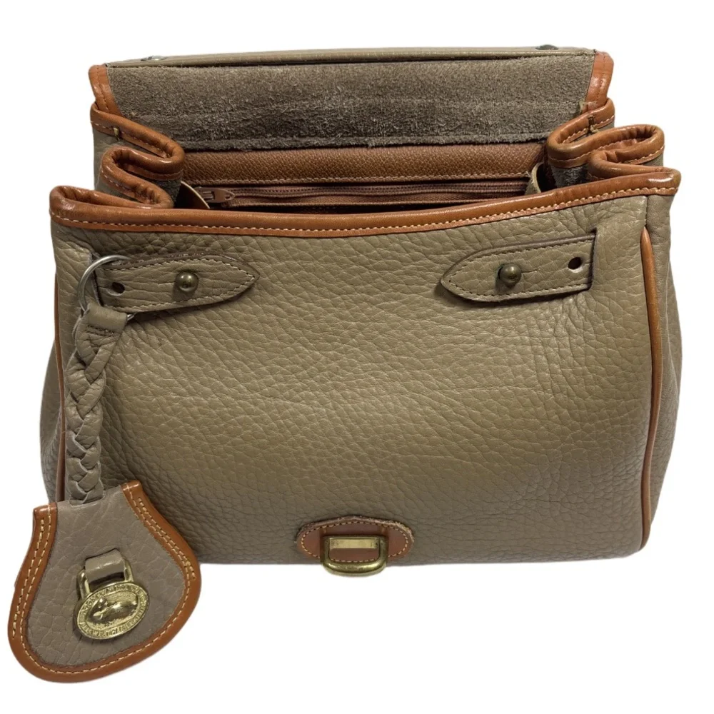 Vintage Dooney & Bourke Essex Top Handle Handbag Satchel Leather Purse W Wallets - Picture 3 of 16